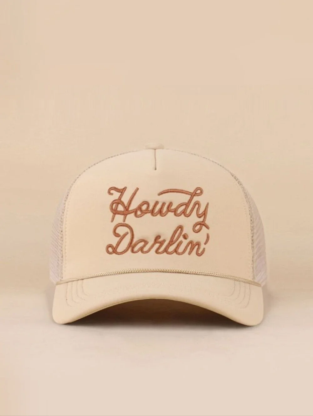 'Howdy Darlin' Embroidered Baseball Cap - Women's Casual Hat